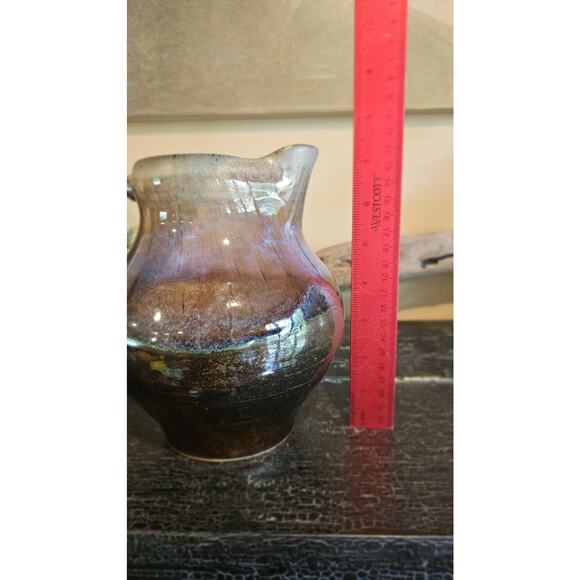 Stunning Hand Made Ceramic Pottery Drink Pitcher with 48oz Capacity - Picture 4 of 8